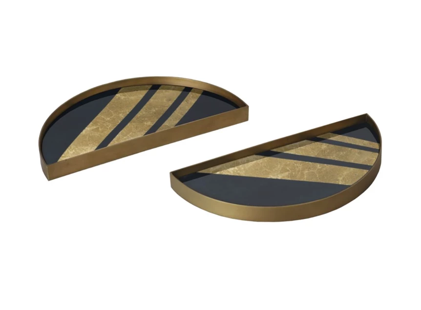 Klein dienblad Chevron Half-Moon Valet Tray set 20542 Ethnicraft