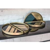 20541 Ethnicraft Geometric Half-Moon Valet Tray set of 2 Ø30cm  Decor dichter