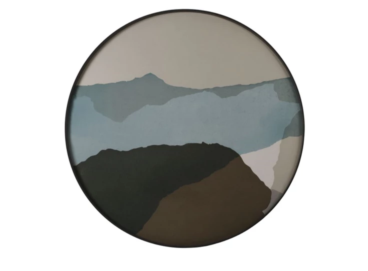 20462 Ethnicraft Graphite Wabi Sabi Tray XL Ø92cm Bovenkant