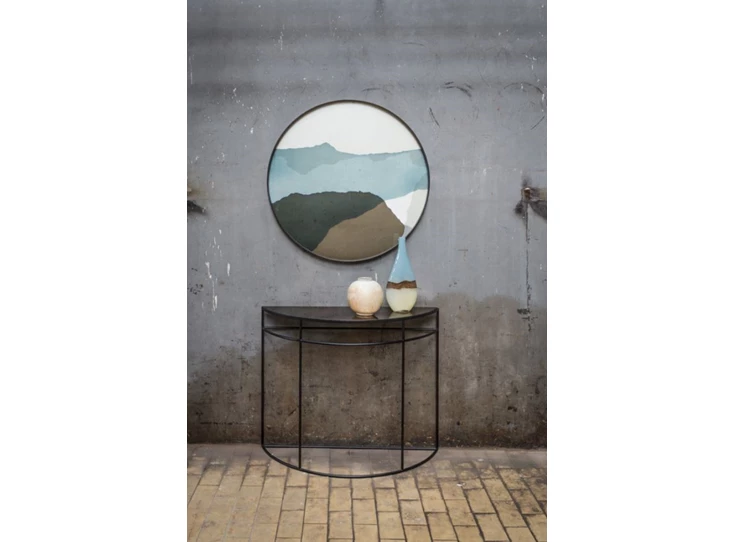 20462 Ethnicraft Graphite Wabi Sabi Tray XL Ø92cm Muurdecoratie