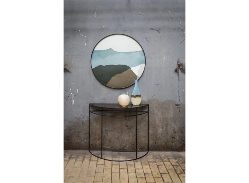 20462 Ethnicraft Graphite Wabi Sabi Tray XL Ø92cm Muurdecoratie