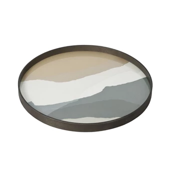 20461 Ethnicraft Slate Wabi Sabi Tray L Ø61cm Schuin