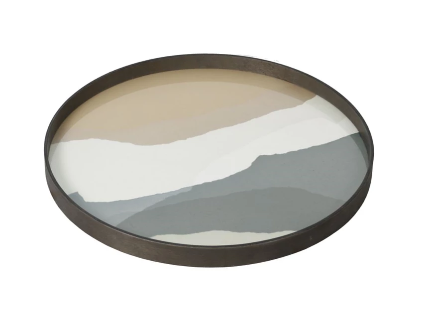 20461 Ethnicraft Slate Wabi Sabi Tray L Ø61cm Schuin