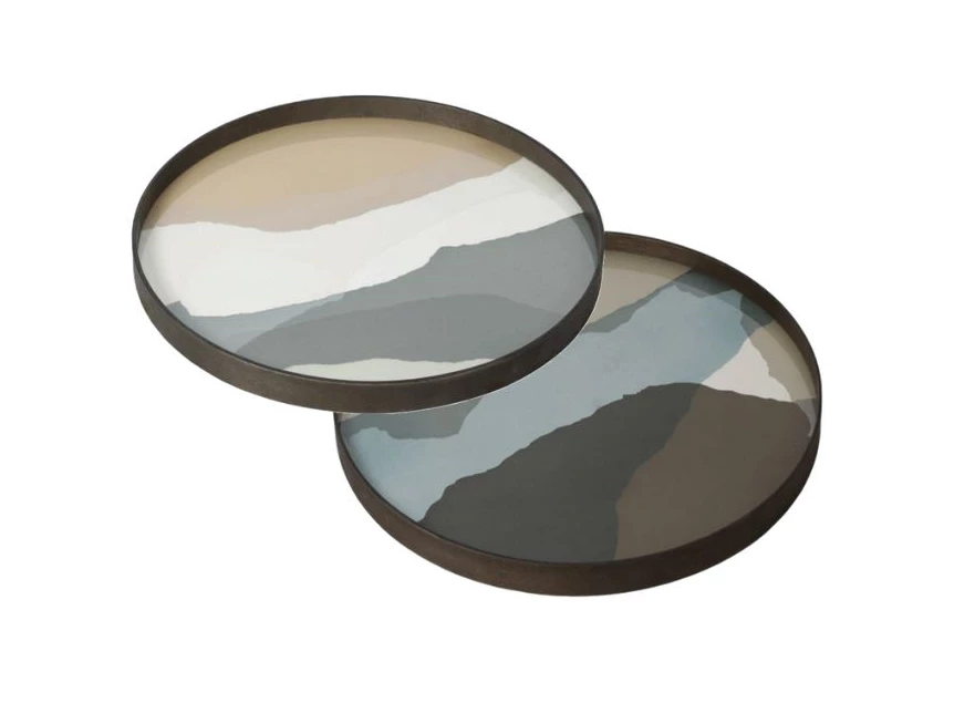 20461 Ethnicraft Slate Wabi Sabi Tray L Ø61cm Duo 20462