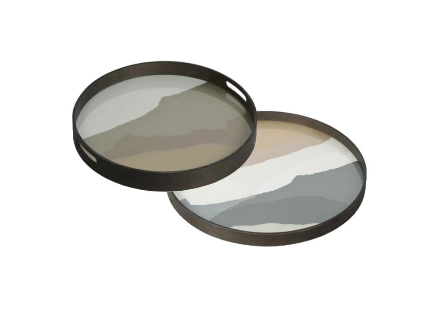 20461 Ethnicraft Slate Wabi Sabi Tray L Ø61cm Duo 20459