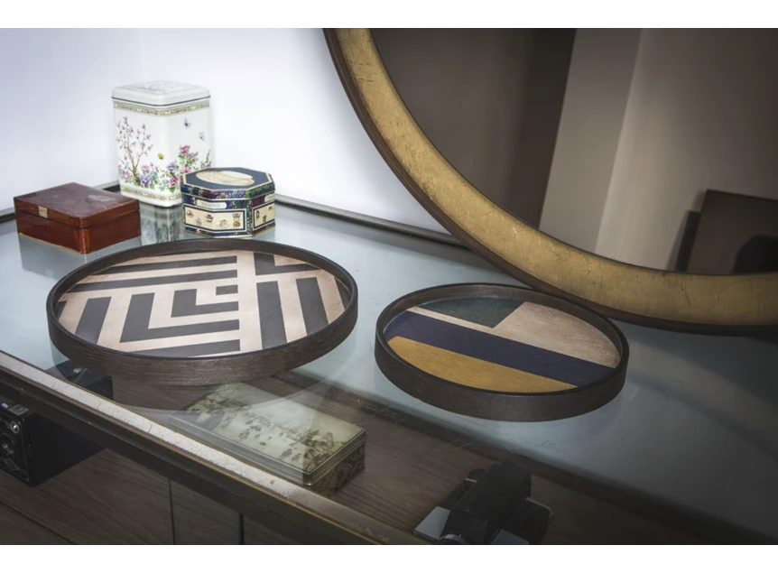 20930 Ethnicraft GEO Study Valet Tray Ø23cm Duo Sfeer