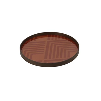 Orange Chevron Glass Tray L 20935 Ethnicraft