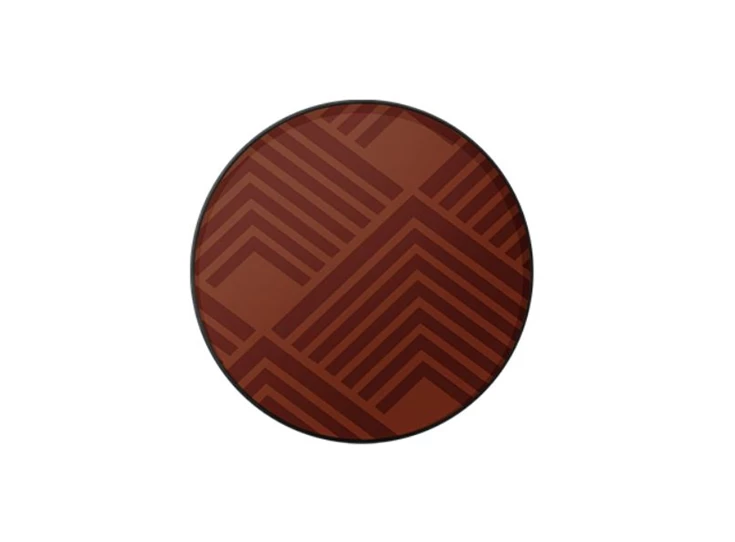 Bovenkant Orange Chevron Glass Tray L 20935 Ethnicraft