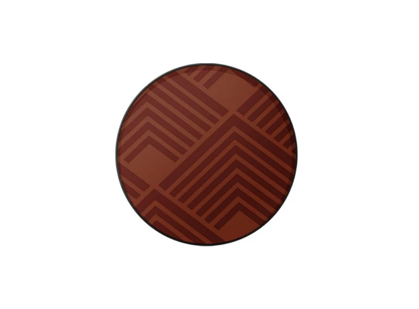 Bovenkant Orange Chevron Glass Tray L 20935 Ethnicraft