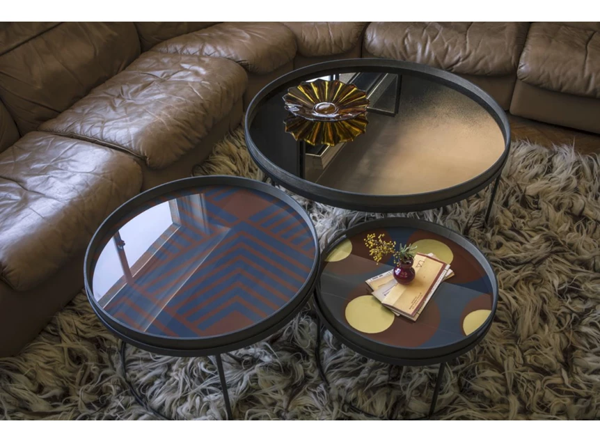 Sfeerfoto Midnight Chevron Glass Tray L 20934 Ethnicraft