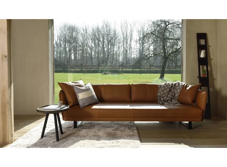 Sfeerfoto Zetel Vic unit 35 leder cognac Moome by Indera