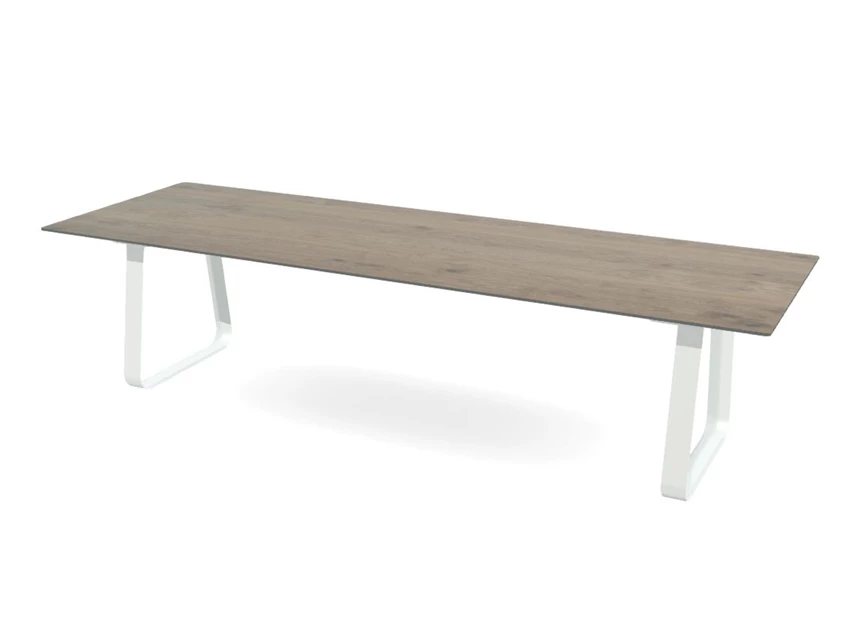 Tafel Curve Rectangular keramiek houtlook Joli