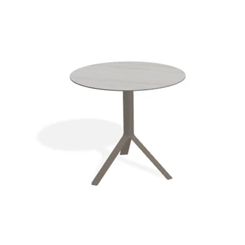 Bistrotafel Fizz Round keramiek Travertino Grey Joli