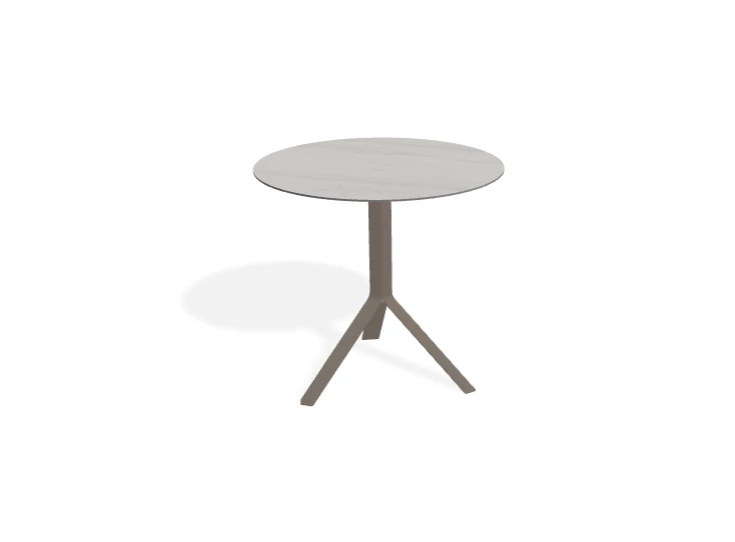 Bistrotafel Fizz Round keramiek Travertino Grey Joli