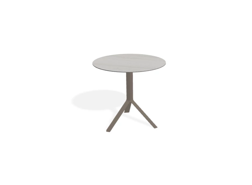 Bistrotafel Fizz Round keramiek Travertino Grey Joli