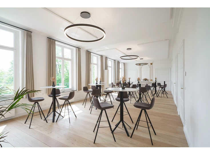 Feestzaal Bistrotafel Fizz Round xeramica Marble Azuro Joli