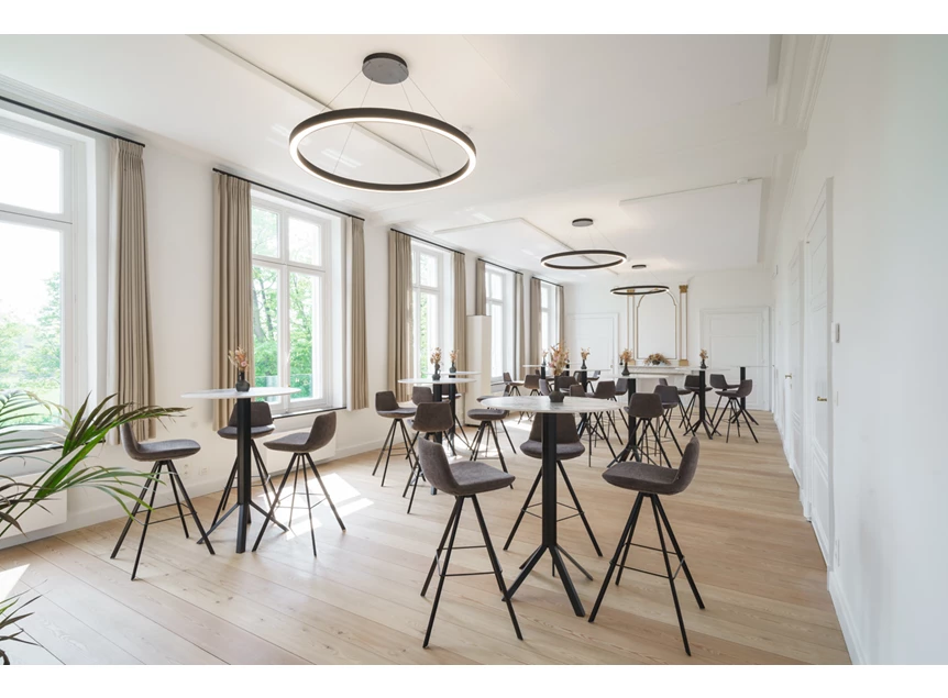 Feestzaal Bistrotafel Fizz Round xeramica Marble Azuro Joli