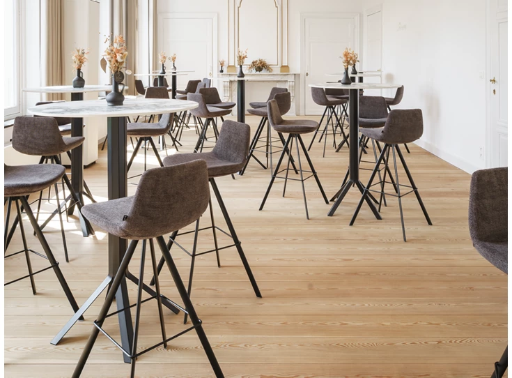 Detail Bistrotafel Fizz Round xeramica Marble Azuro Joli