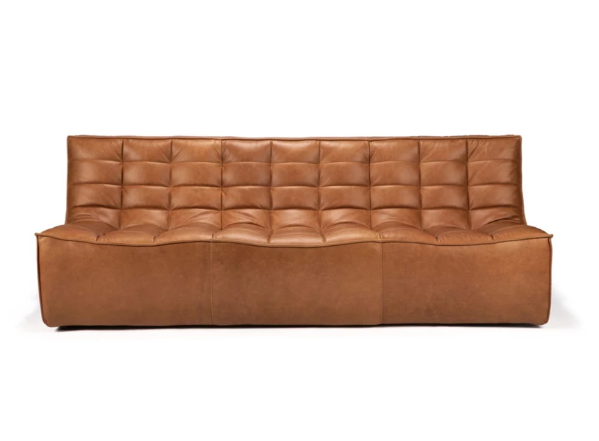 Sofa Ethnicraft Old Saddle 3 Seater zonder armleuning