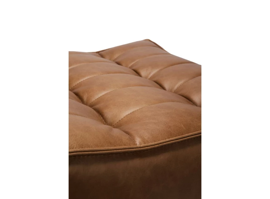Sofa Poef Old Saddle Ethnicraft cognac detail 1