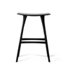 Oak Osso Black Bar Stool Ethnicraft Vooraanzicht Zwart