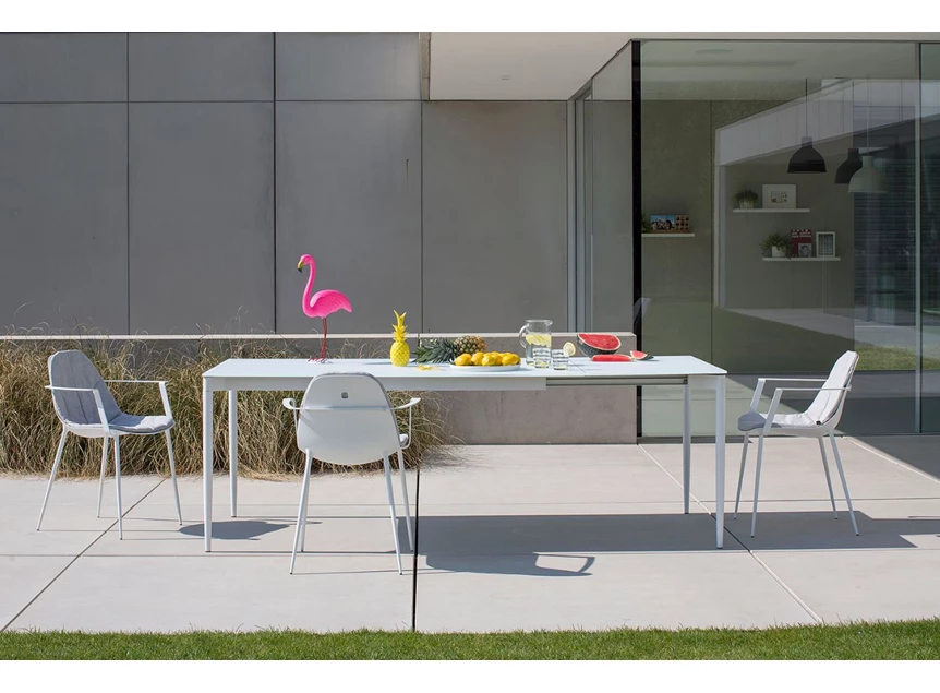 Outdoor Tafel Marguerite Extendable keramiek wit Joli