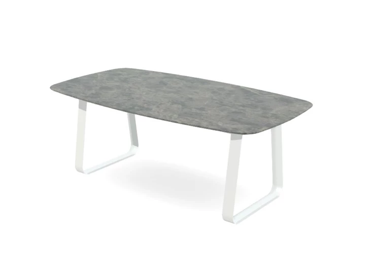 Tafel Curve Faux Elyps keramiek Emperador Joli