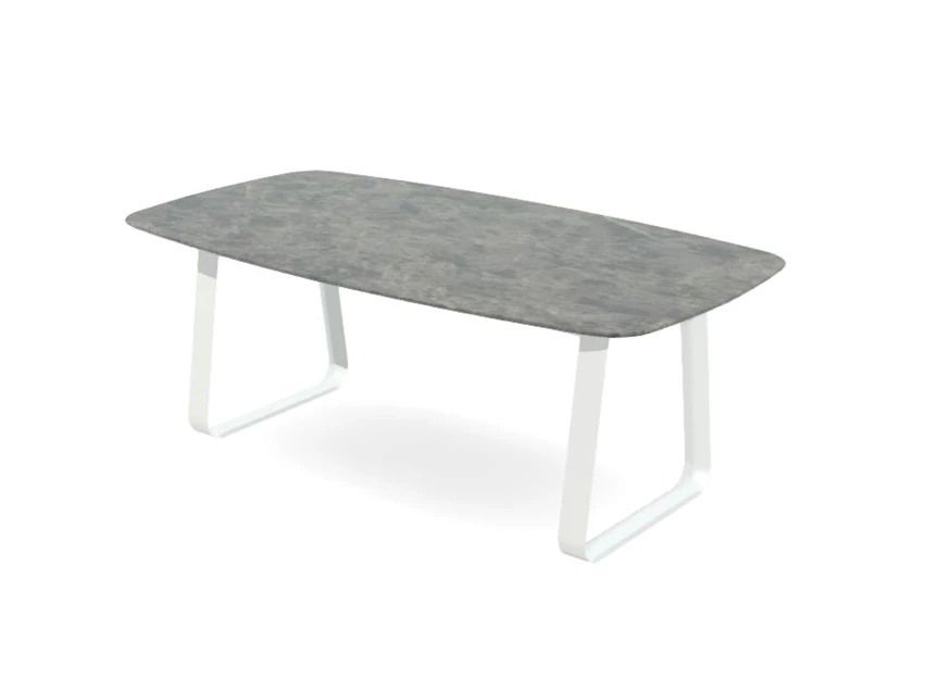 Tafel Curve Faux Elyps keramiek Emperador Joli