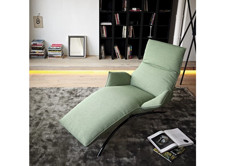 Bovenkant Ligzetel Joleen relax elektrisch stof munt groen Koinor