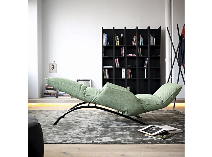 Liggend Ligzetel Joleen relax elektrisch stof munt groen Koinor