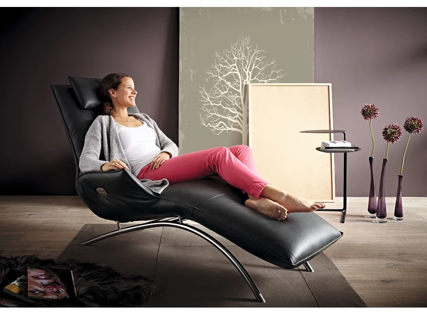 Sfeerfoto Ligzetel Joleen relax elektrisch leder antraciet Koinor