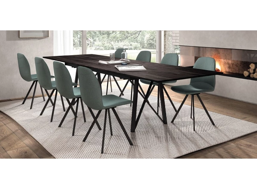 Stoel Girona Perfecta Categorie 1 Epoxy HT47 cm Table with green girona stools