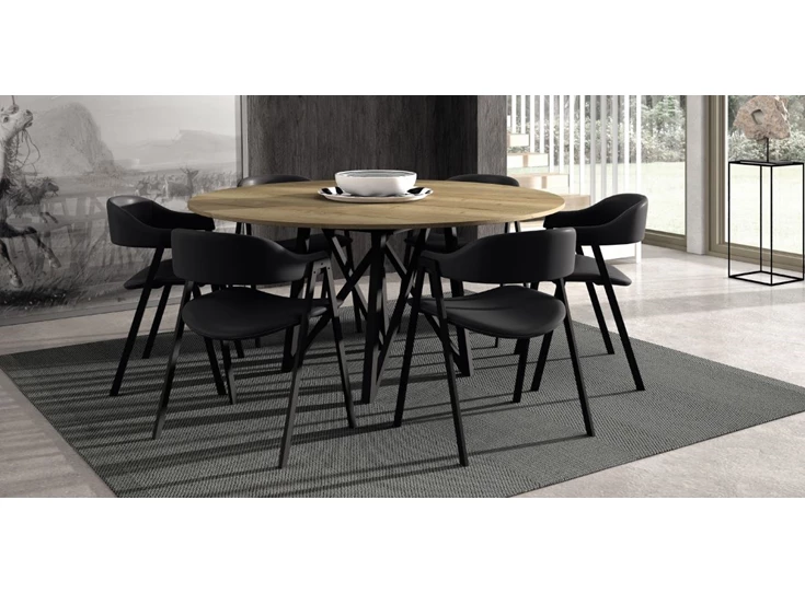 Arca stoel met armleuning Perfecta Categorie 1 Epoxy HT46cm round table with arca stools