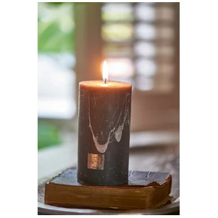 316130 Rivièra Maison RM Rustic Candly Ø7cm H13cm Caviar