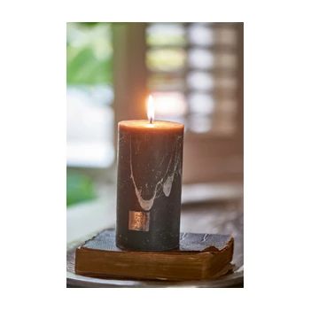 316130 Rivièra Maison RM Rustic Candly Ø7cm H13cm Caviar