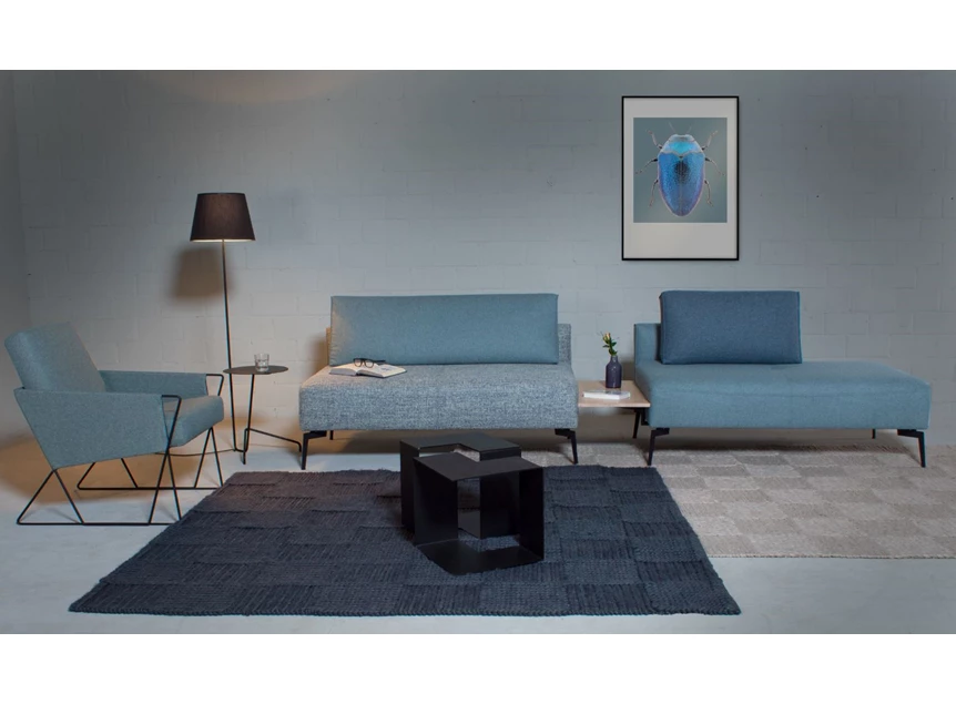 Sfeerbeeld woonkamer Bijzetzetel Audette unit 10 stof Moome by Indera