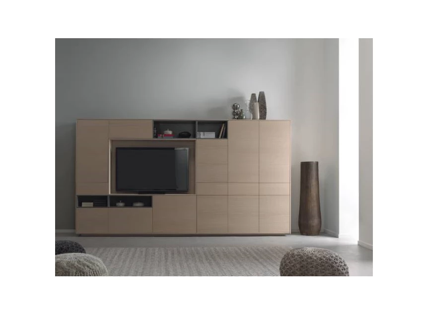 Tv-wand in eik fineer D1454063725211 Adatto