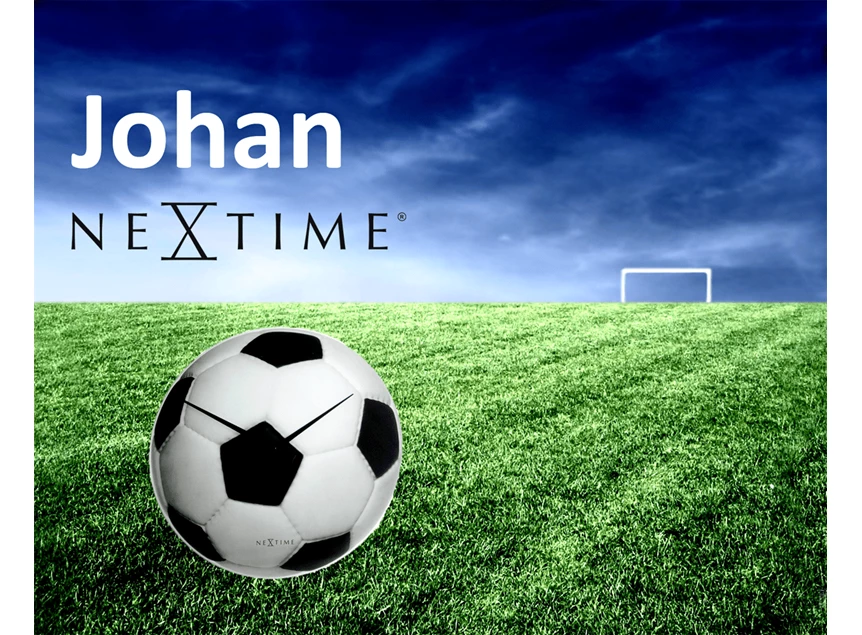 8804zi 13428 Nextime klok Johan voetbal sfeer
