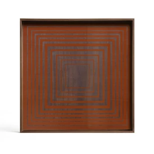 20921 Ethnicraft Pumpkin Square Glass Tray L 51x51cm Bovenkant