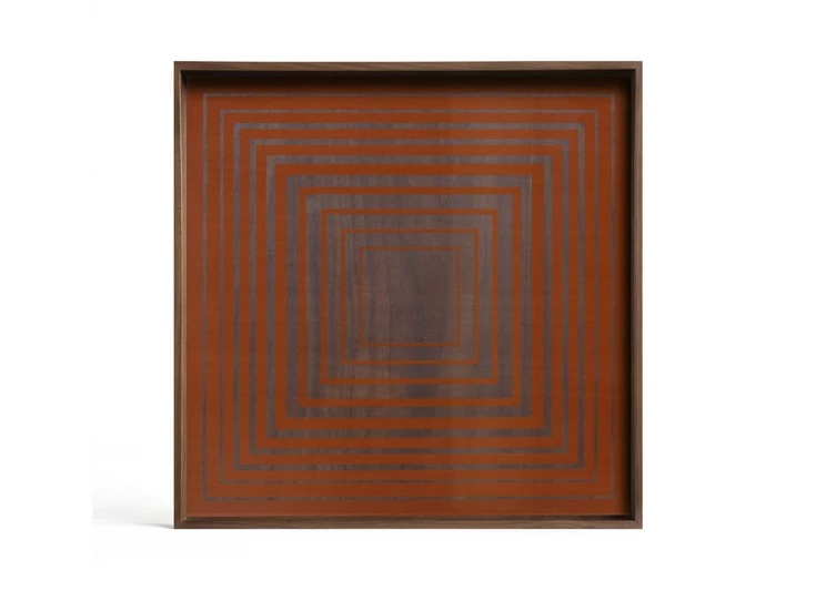 20921 Ethnicraft Pumpkin Square Glass Tray L 51x51cm Bovenkant