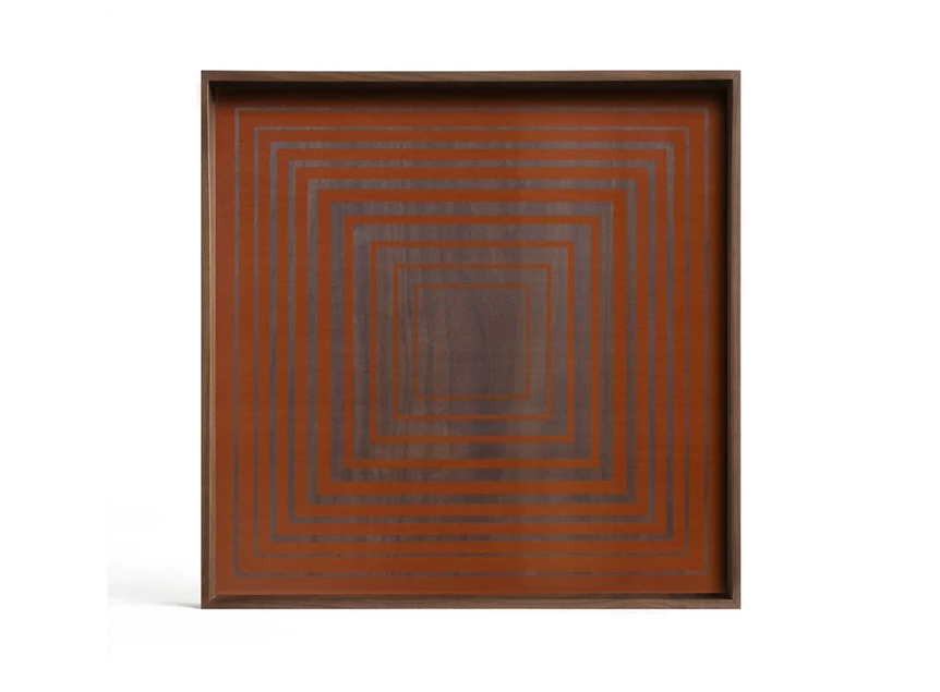 20921 Ethnicraft Pumpkin Square Glass Tray L 51x51cm Bovenkant