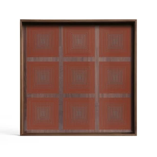 20918 Ethnicraft Pumpkin Squares Tray S 38x38cm Bovenkant