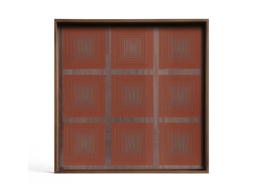 20918 Ethnicraft Pumpkin Squares Tray S 38x38cm Bovenkant