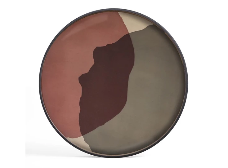 20908 Ethnicraft Pinot comined dots Tray XL Ø92cm Bovenkant