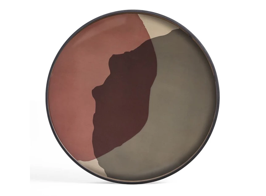 20908 Ethnicraft Pinot comined dots Tray XL Ø92cm Bovenkant