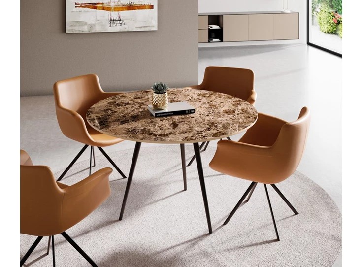 Tafel Marguerite Round keramiek Emperador Joli