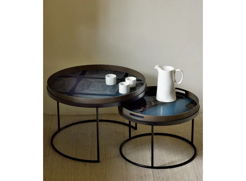 20911 Ethnicraft Slate Organic Tray S Ø48cm Tafel