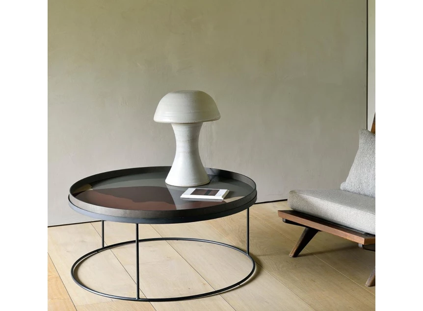 20908 Ethnicraft Pinot comined dots Tray XL Ø92cm tafel