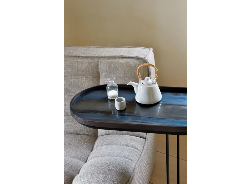 20917 Ethnicraft Graphite Organic Tray M 71x36x3cm Detail Tafel