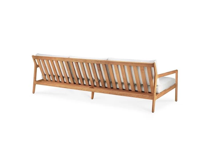 Sofa Outdoor Teak Jack Ethnicraft 3 Seater Off White achterkant